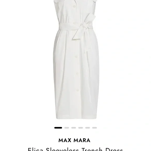 Max Mara Belted Sleeveless Elica Trench Dress - Picture 6 of 7